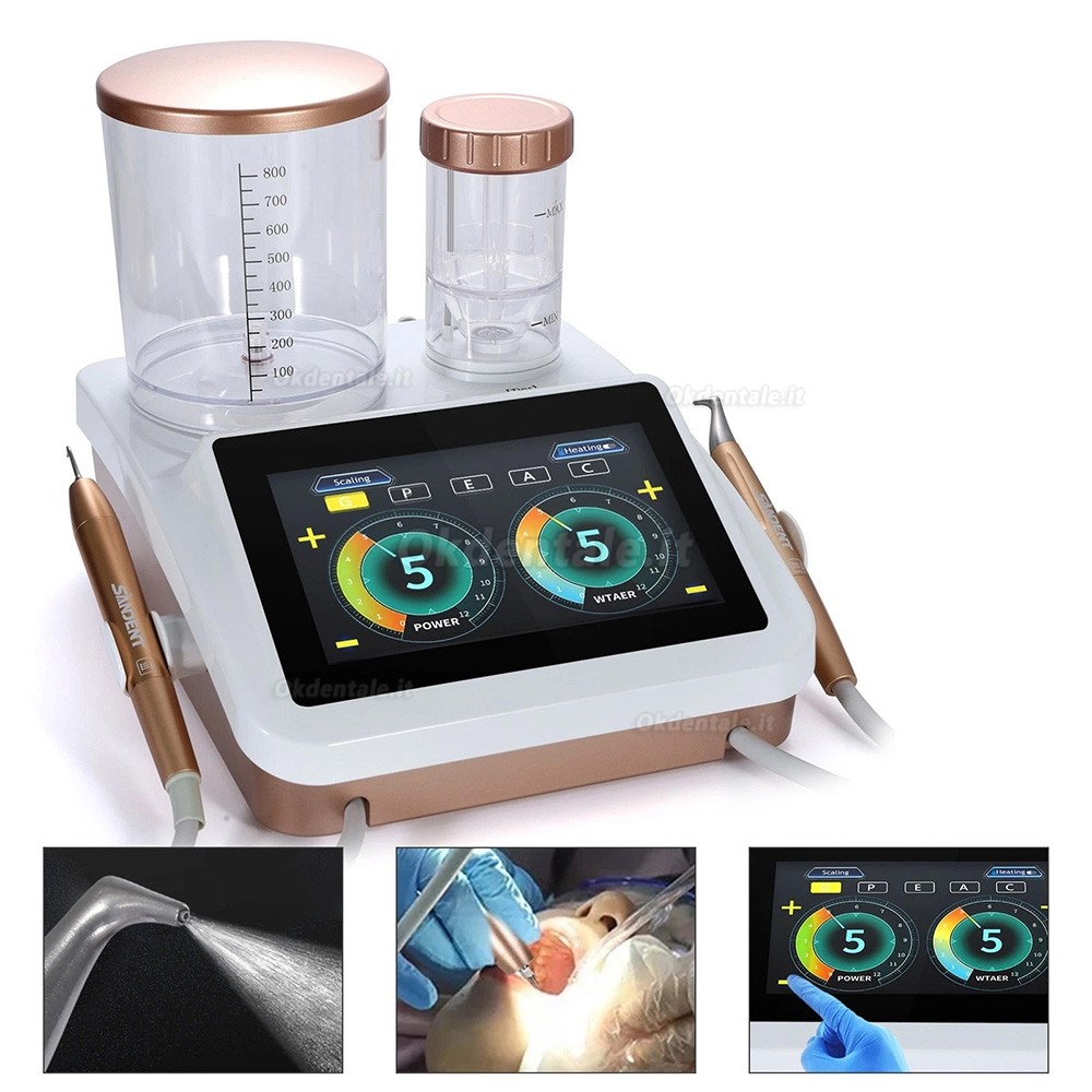 Dispositivo per terapia parodontale 2 in 1, ablatore a ultrasuoni con lucidatore a getto d&rsquo;aria